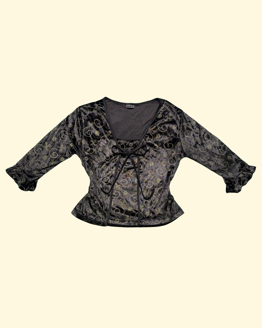 cute velvet patterned set
