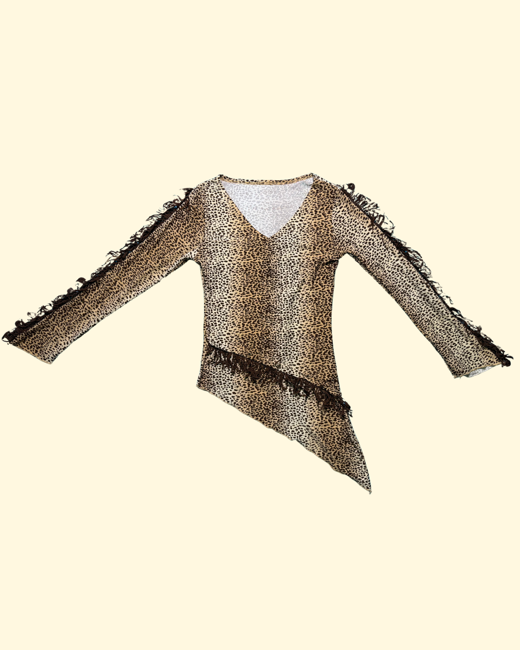 leopard print asymmetrical top
