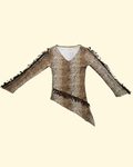 leopard print asymmetrical top