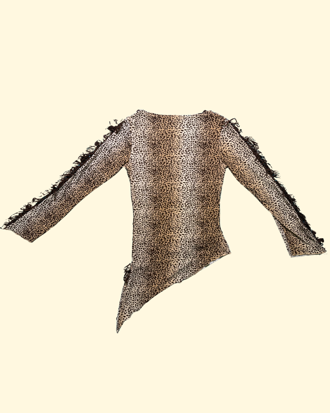 leopard print asymmetrical top
