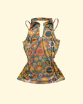 groovy retro floral halter top