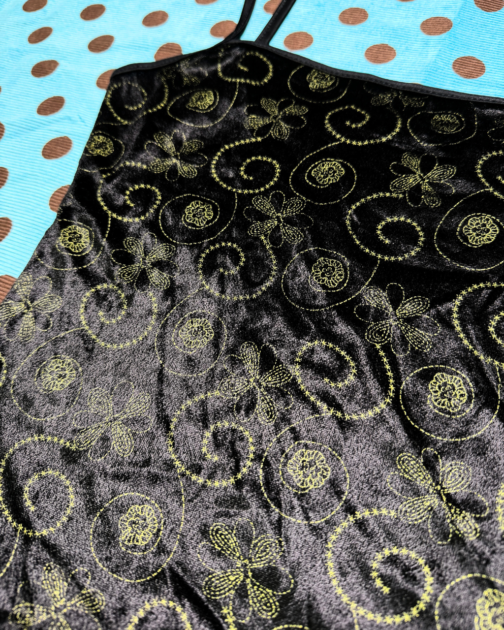 cute velvet patterned set