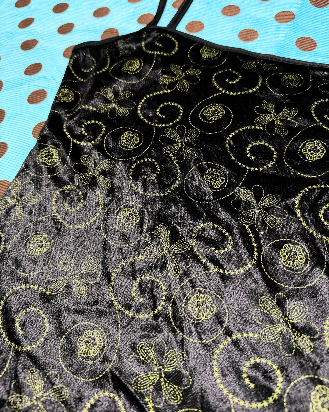 cute velvet patterned set