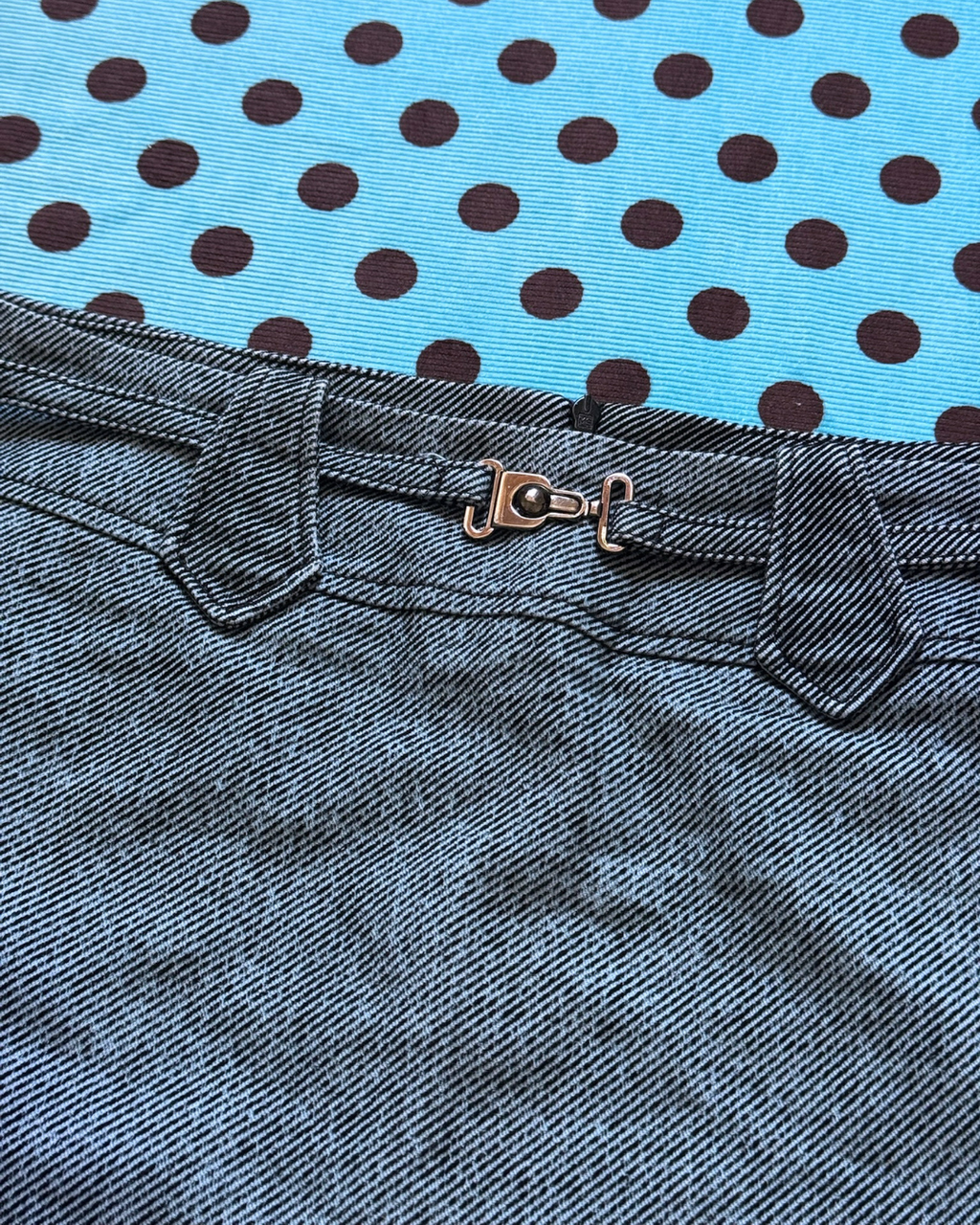 denim mini skirt