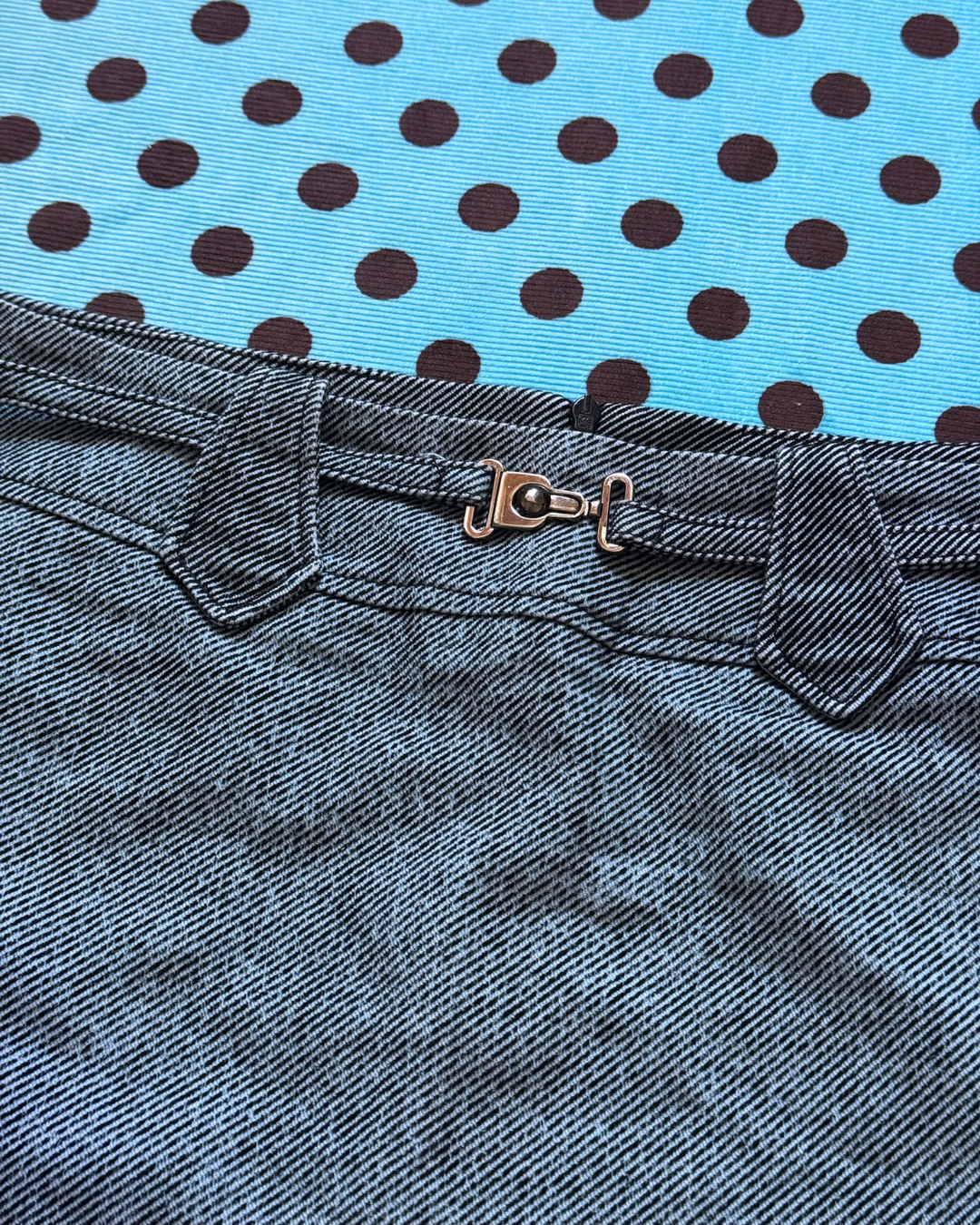 denim mini skirt