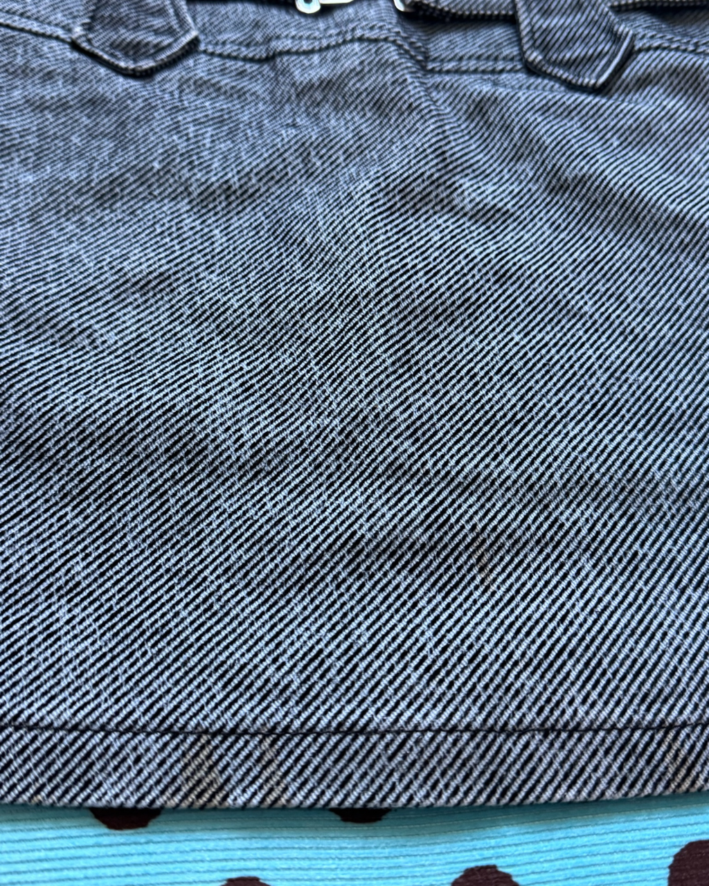 denim mini skirt