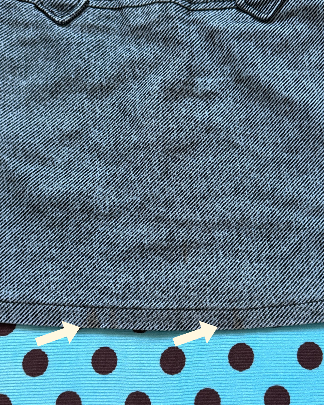 denim mini skirt