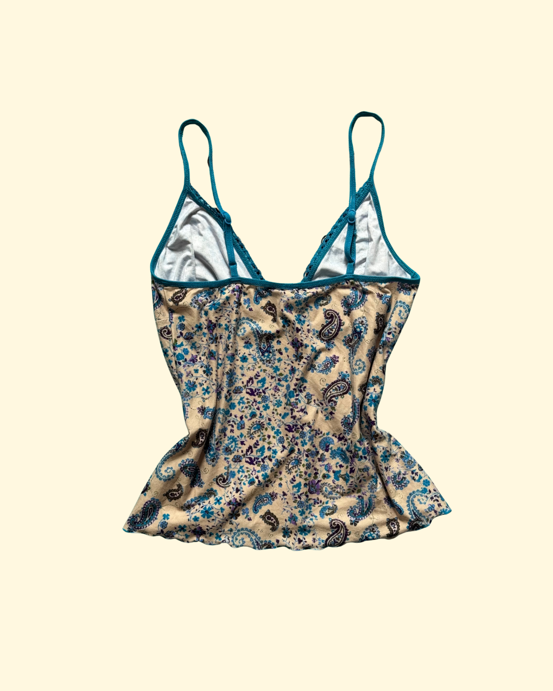 teal paisley cami