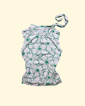 floral patterned high-neck top