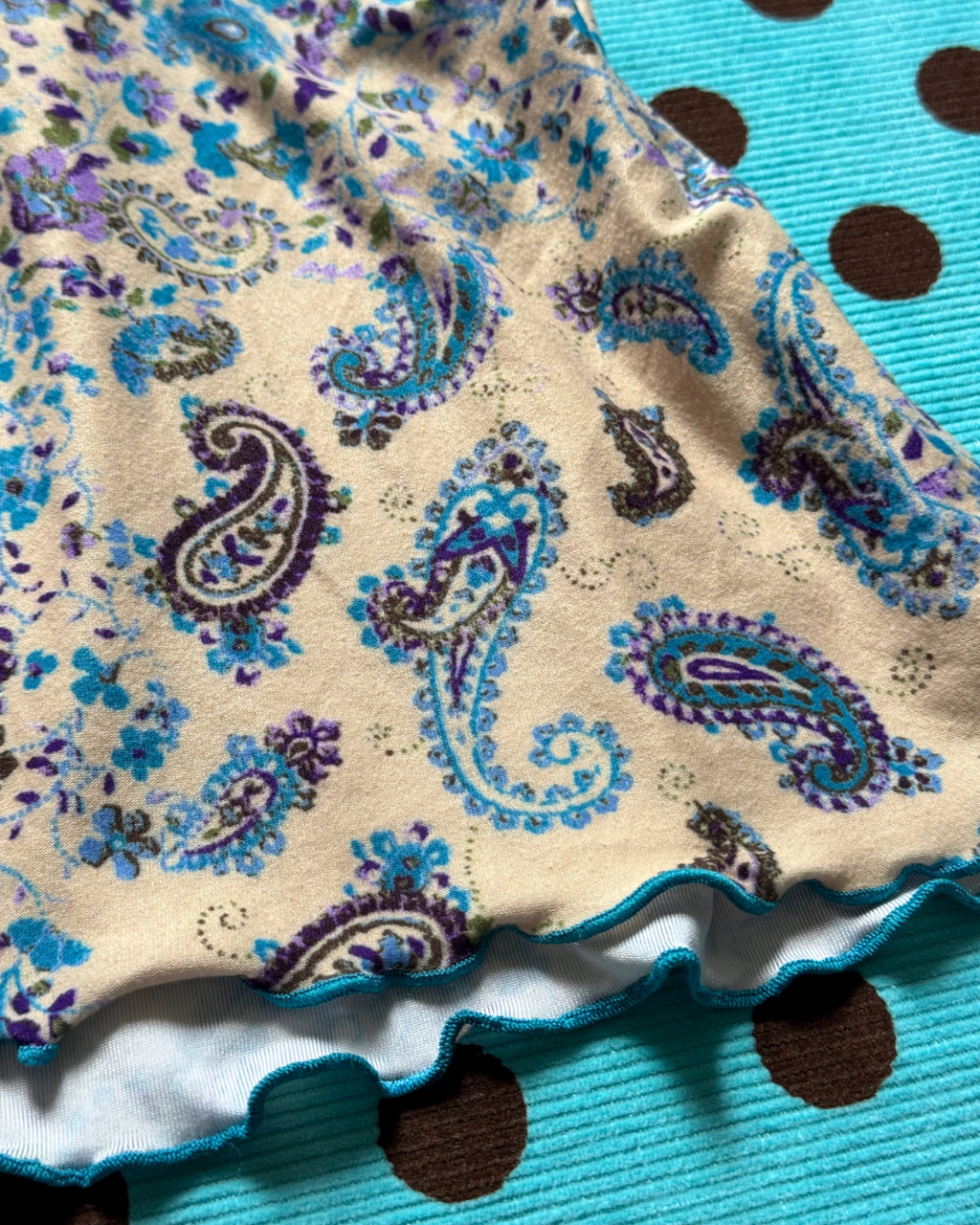 teal paisley cami