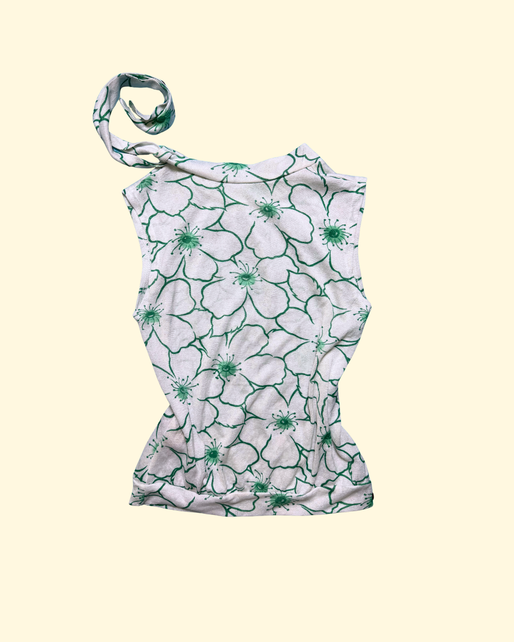 floral patterned high-neck top