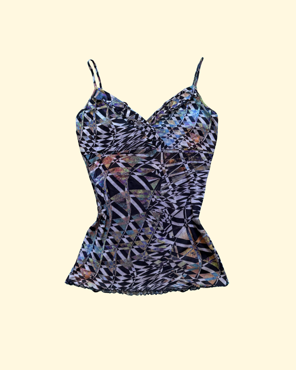 mesh patterned cami