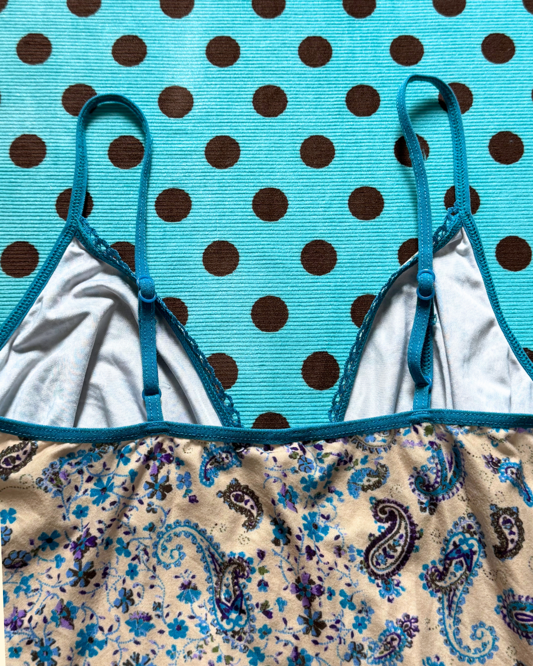 teal paisley cami