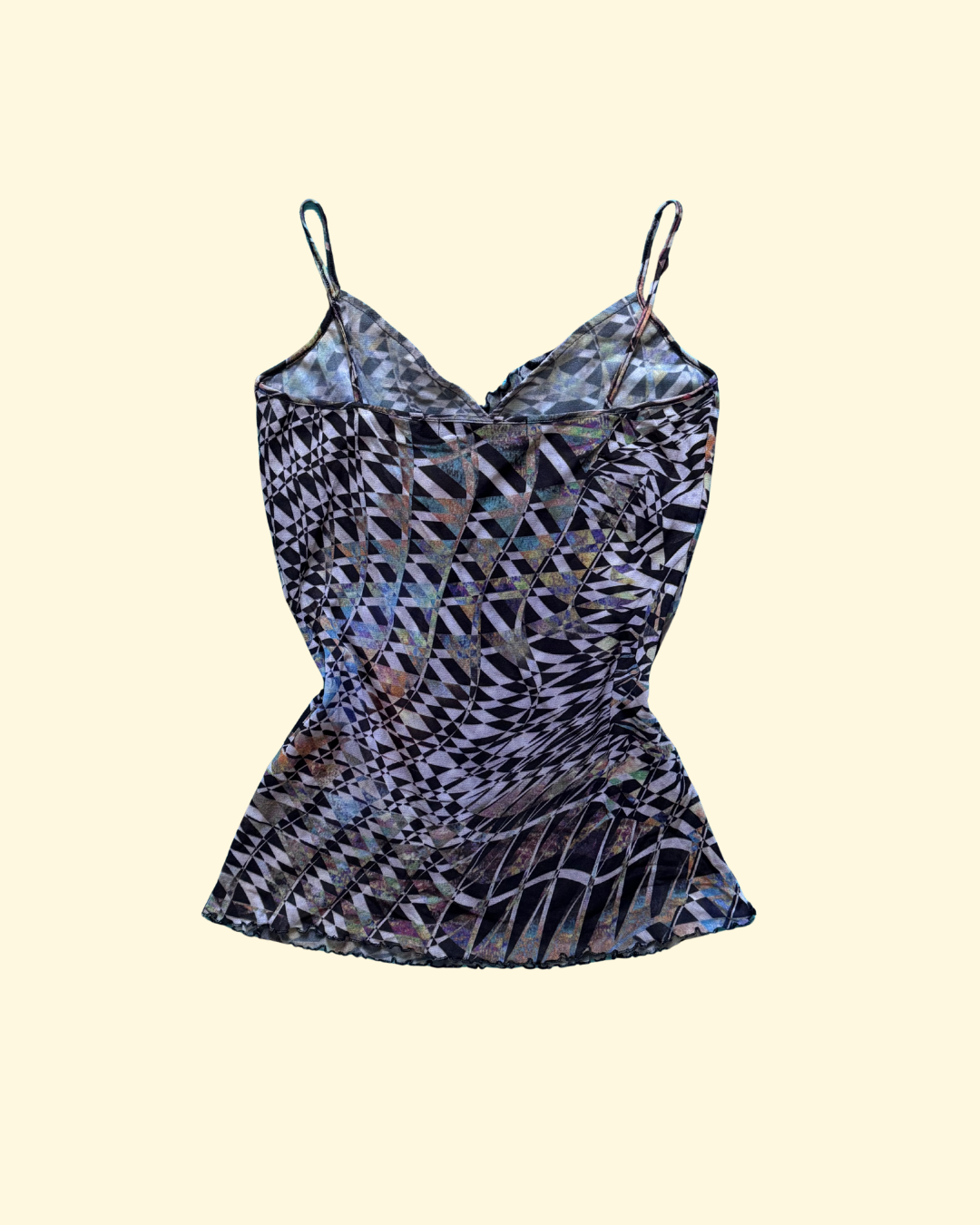 mesh patterned cami