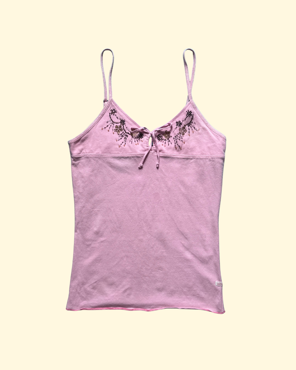 beaded pink tank top