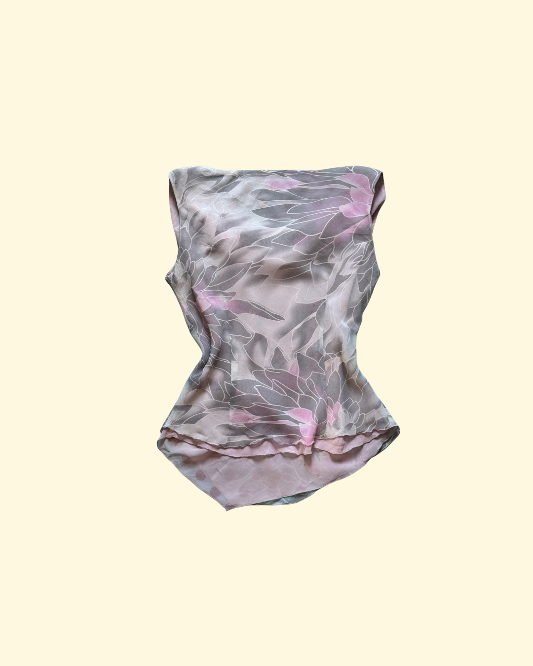 cowl neck floral top
