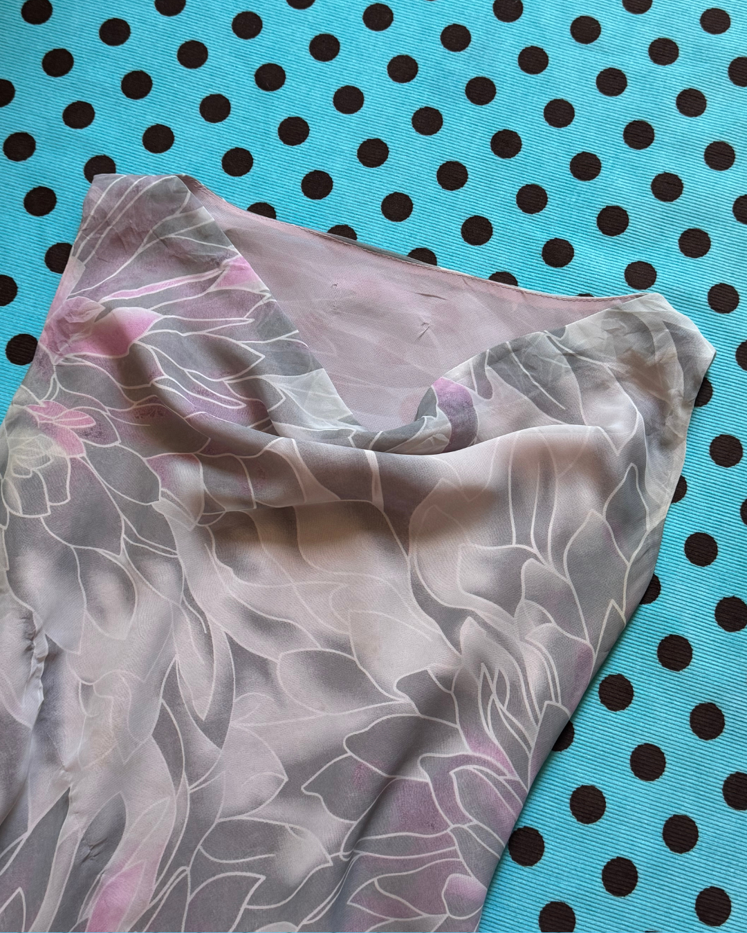 cowl neck floral top