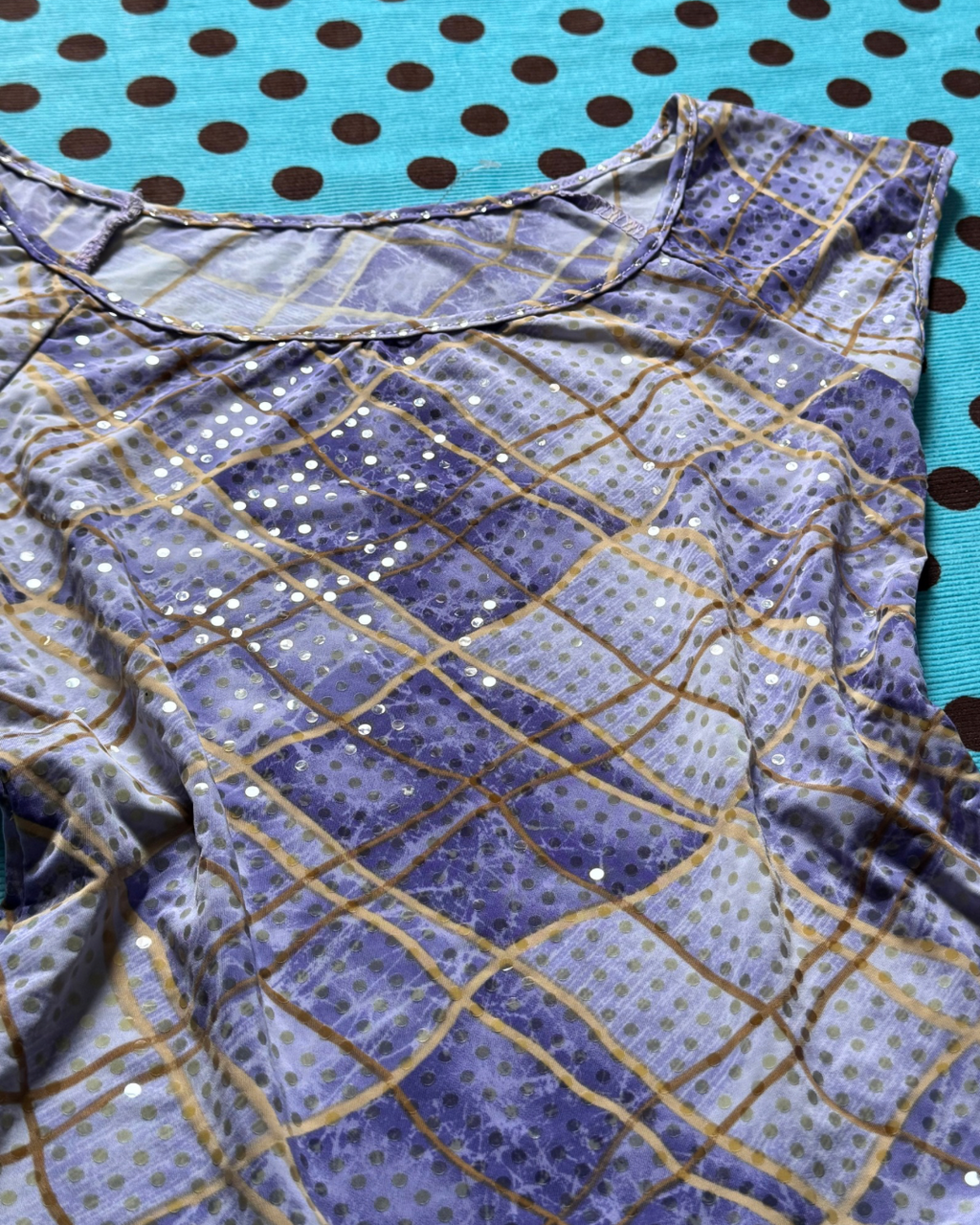 purple sparkly top
