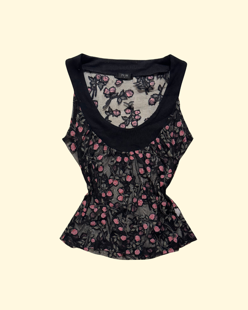 mesh floral top