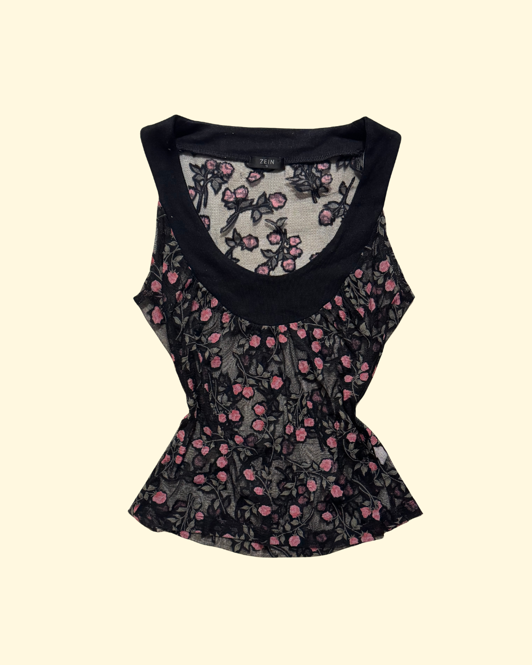 mesh floral top