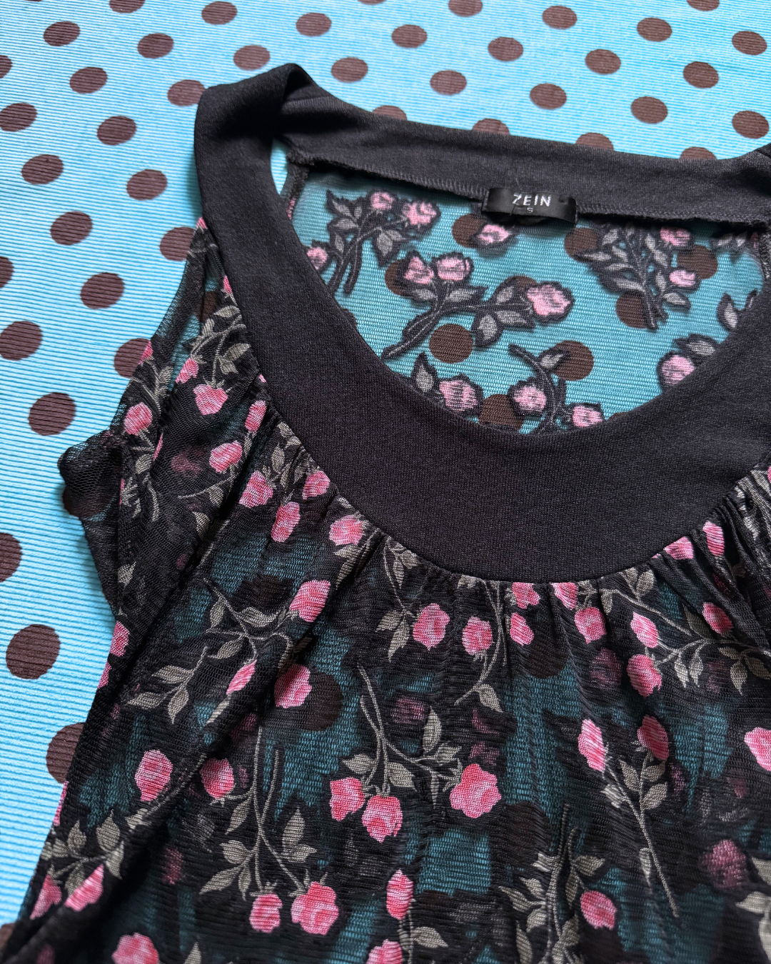 mesh floral top