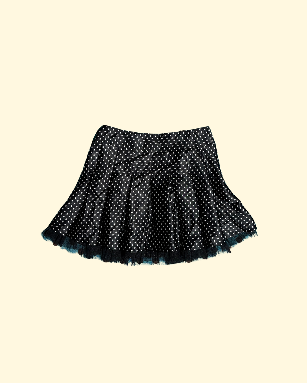 polka dot pleated mini skirt