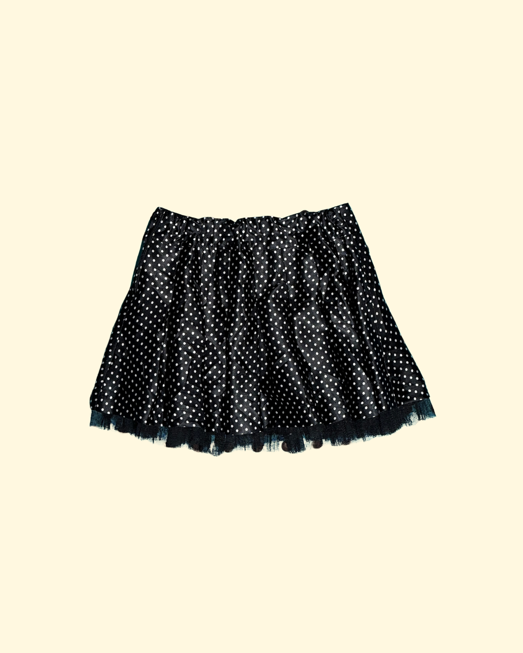 polka dot pleated mini skirt
