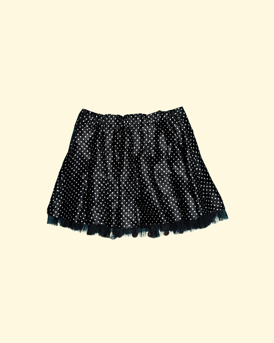 polka dot pleated mini skirt
