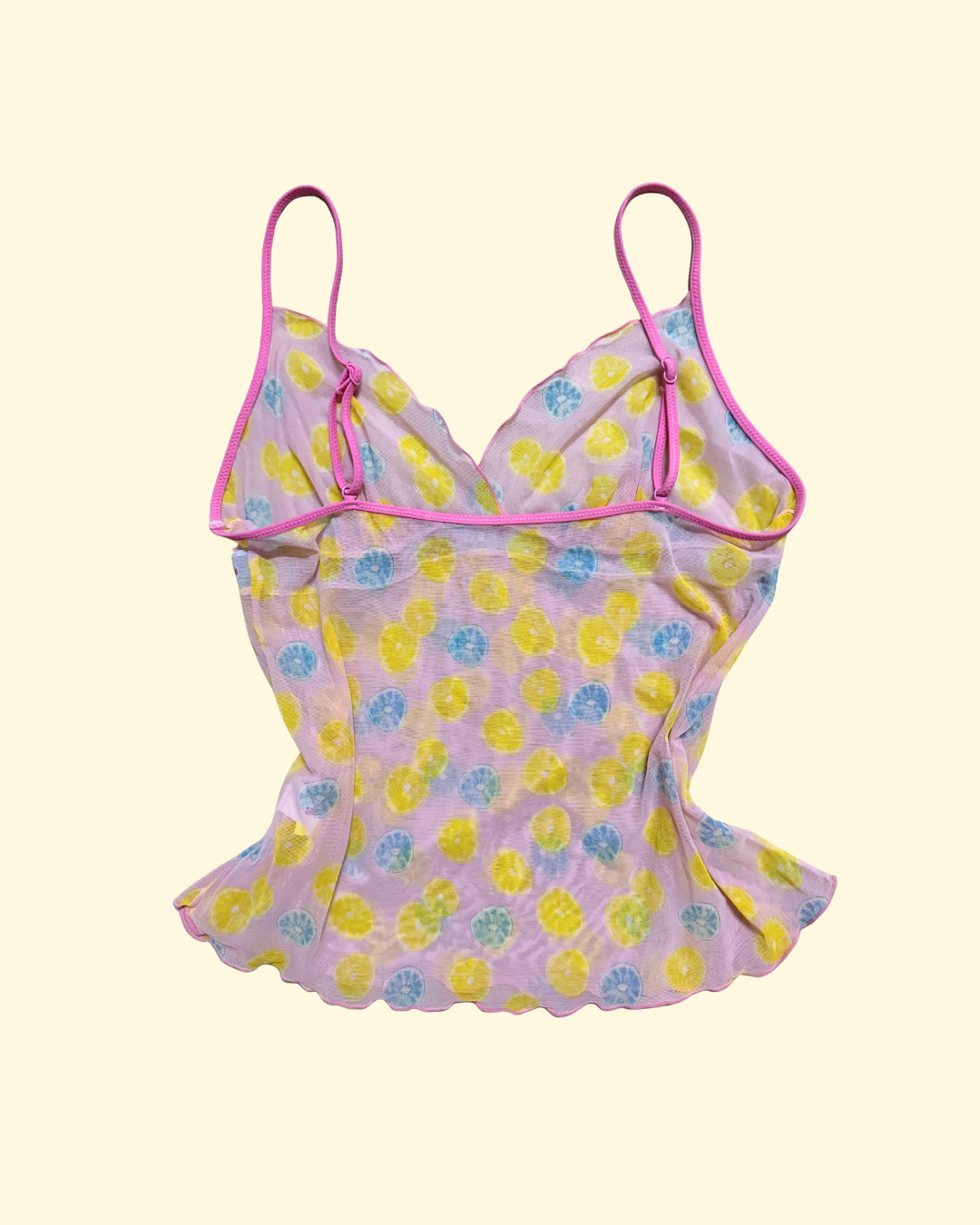 sweetheart citrus mesh cami