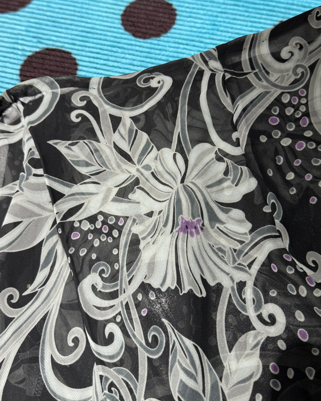 sheer floral midi skirt