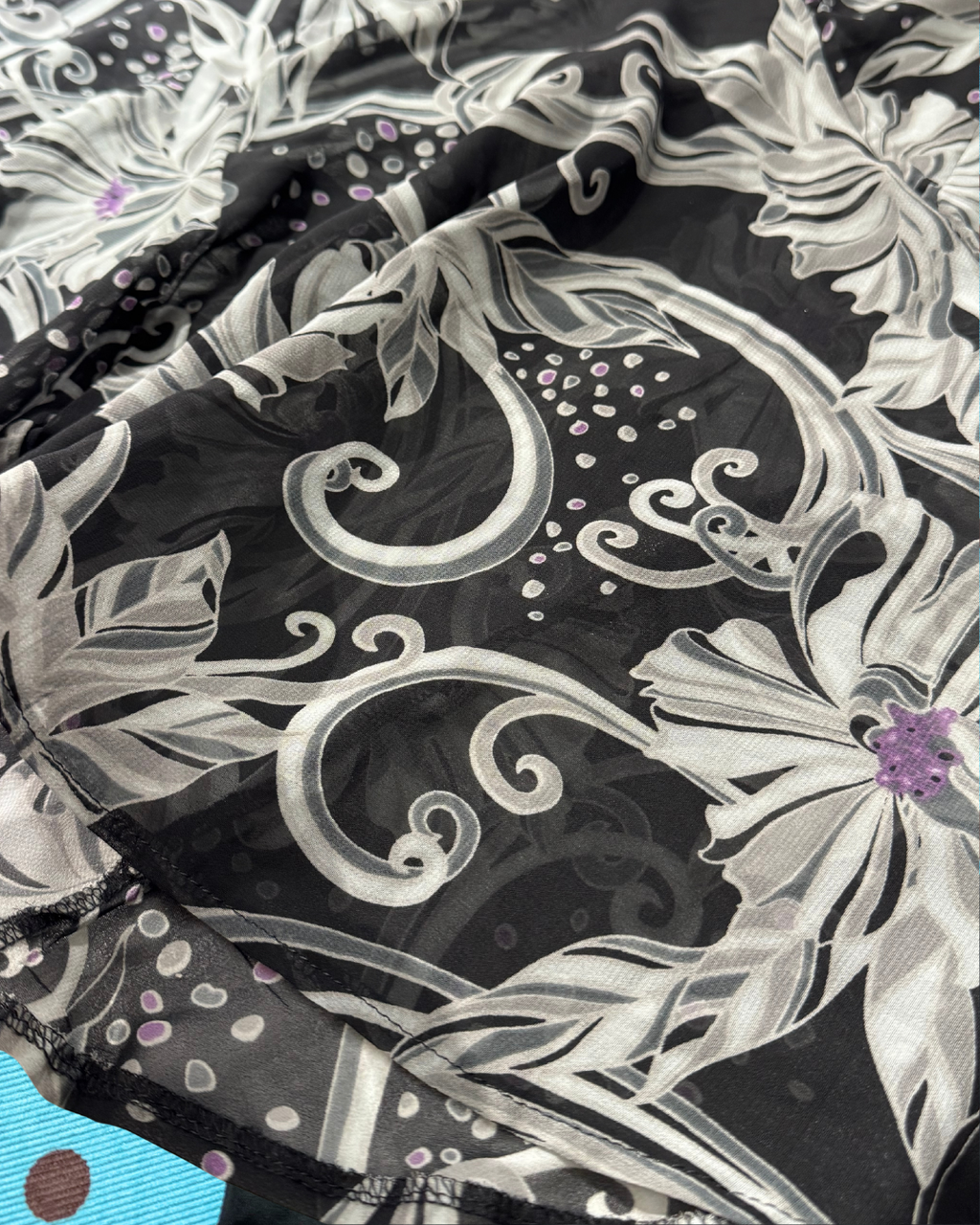 sheer floral midi skirt