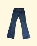 grommet flared jeans