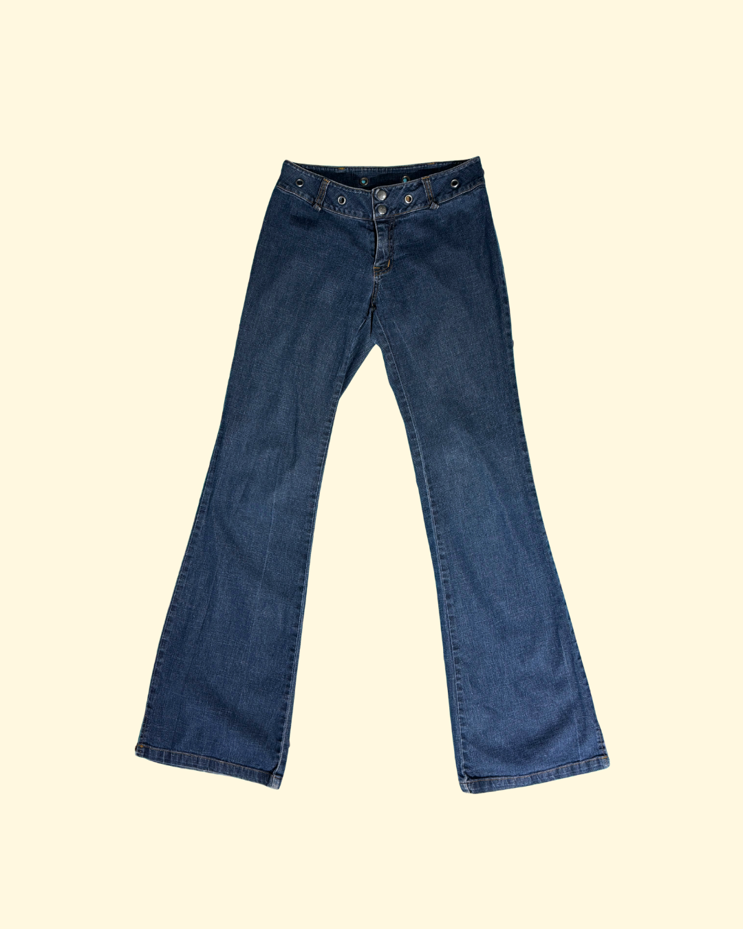 grommet flared jeans