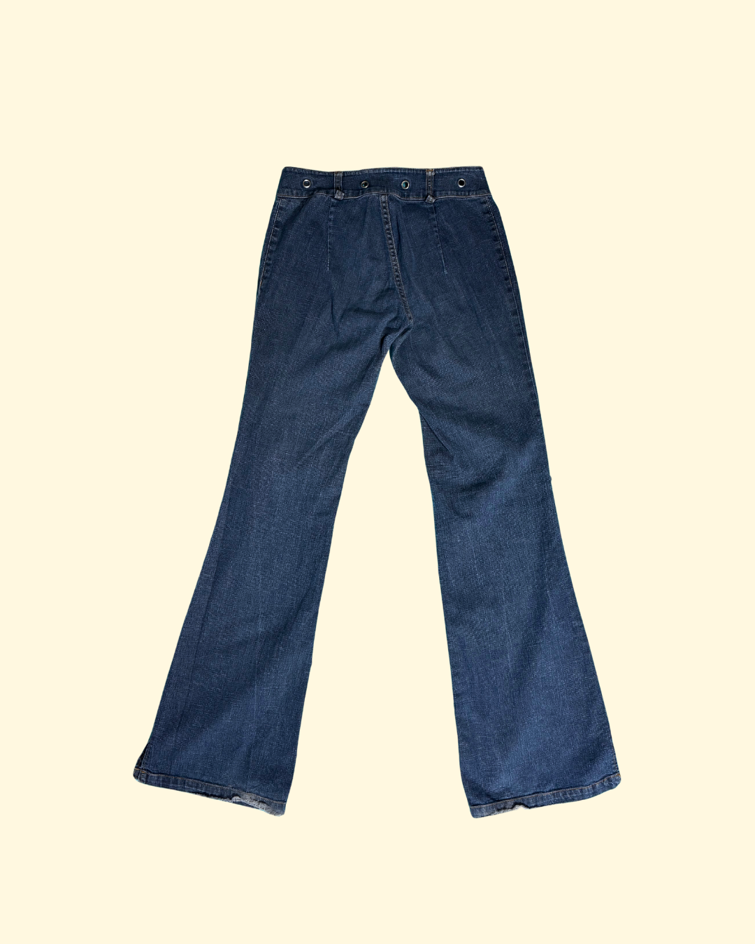 grommet flared jeans