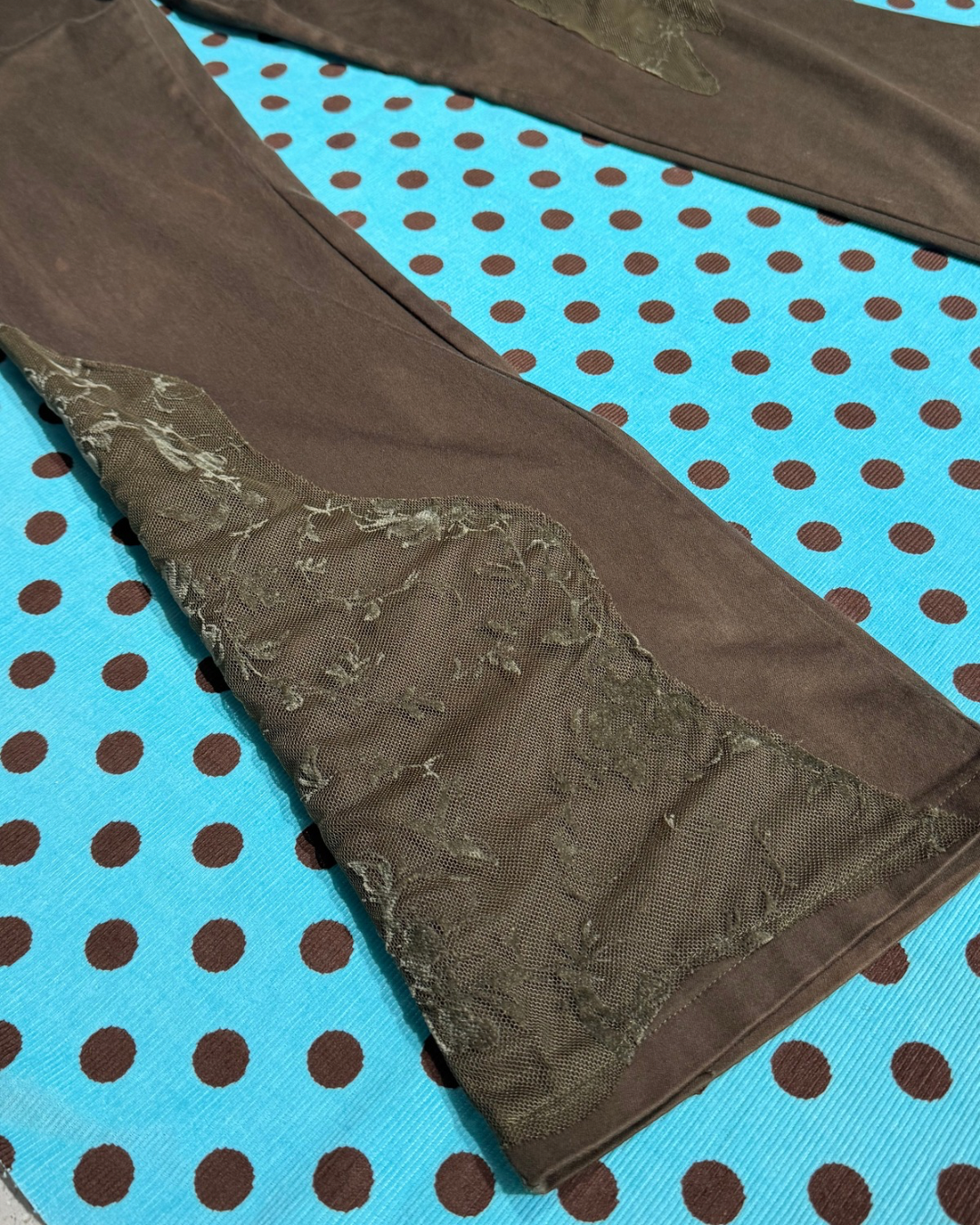 olive flared pants