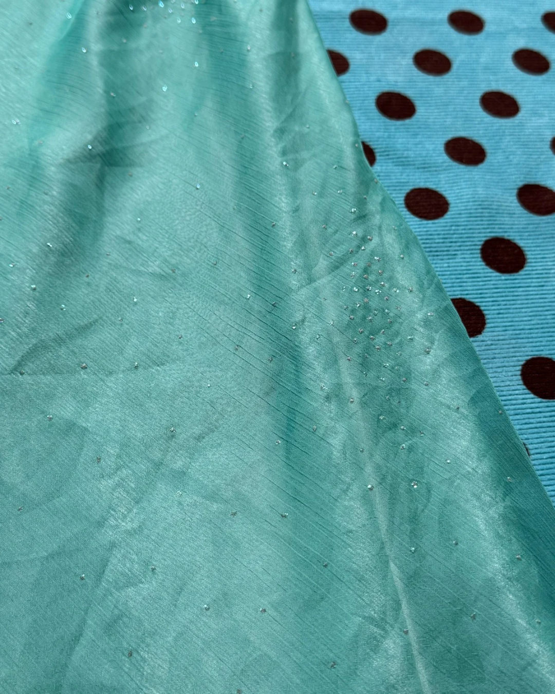 aqua ruffle flowy dress