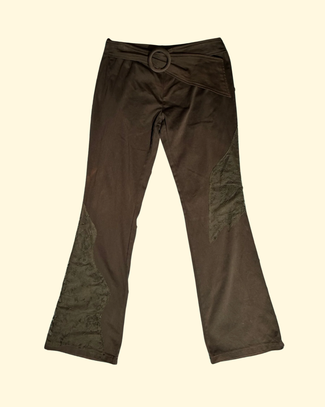 olive flared pants