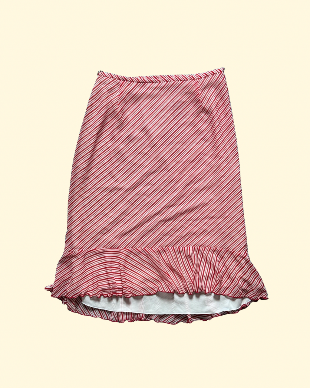 red and white striped midi skirt (set)