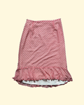 red and white striped midi skirt (set)