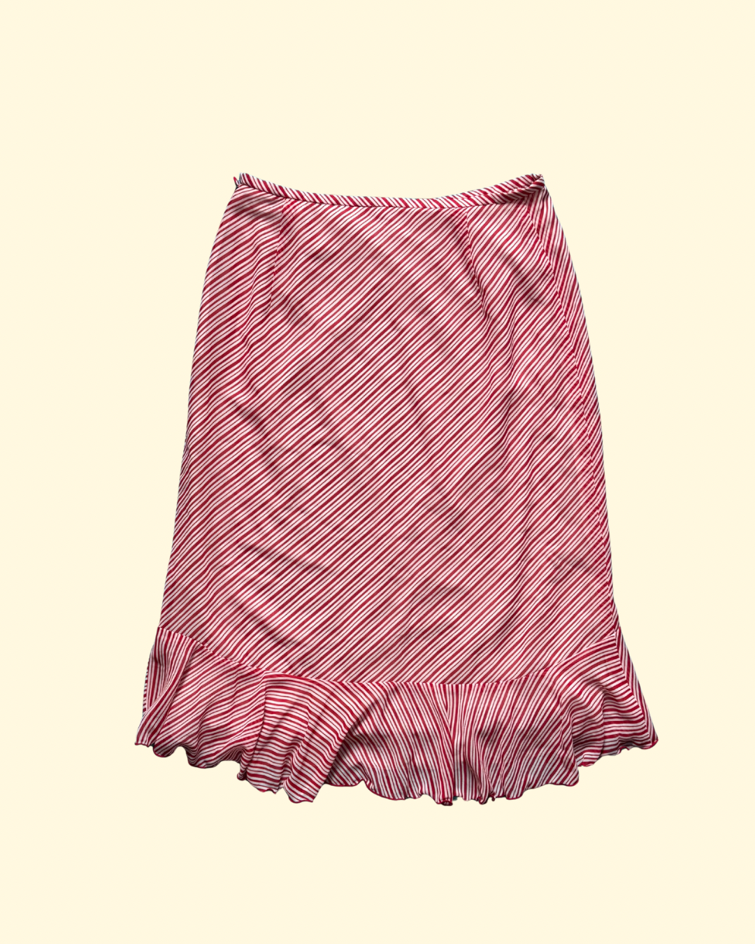 red and white striped midi skirt (set)